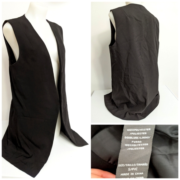 Jackets & Blazers - Black Working Sleeveless Blazer / Cardigan Sz S
